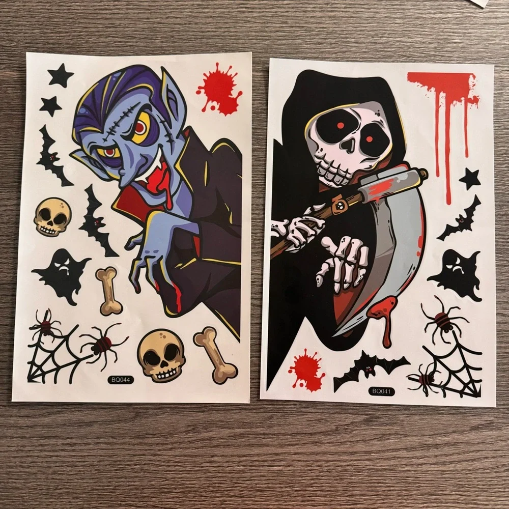 Halloween window clings stickers 5 sheets